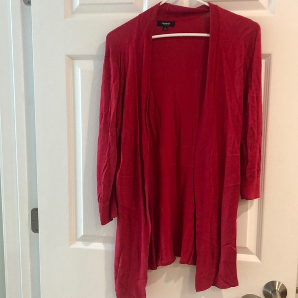Red Open Cardigan - Picture 2 of 6